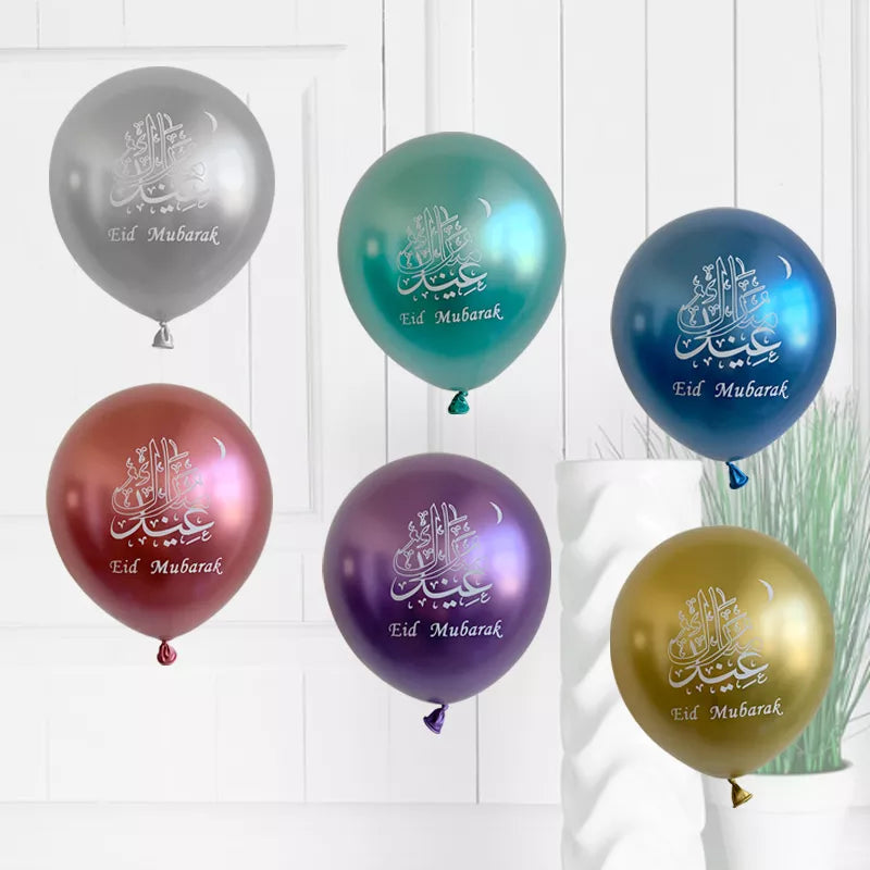 10pcs Eid Mubarak Latex Balloon Balloons Ramadan Kareem Decoration Ramadan Mubarak Muslim Islamic Festival Party DIY Decorations