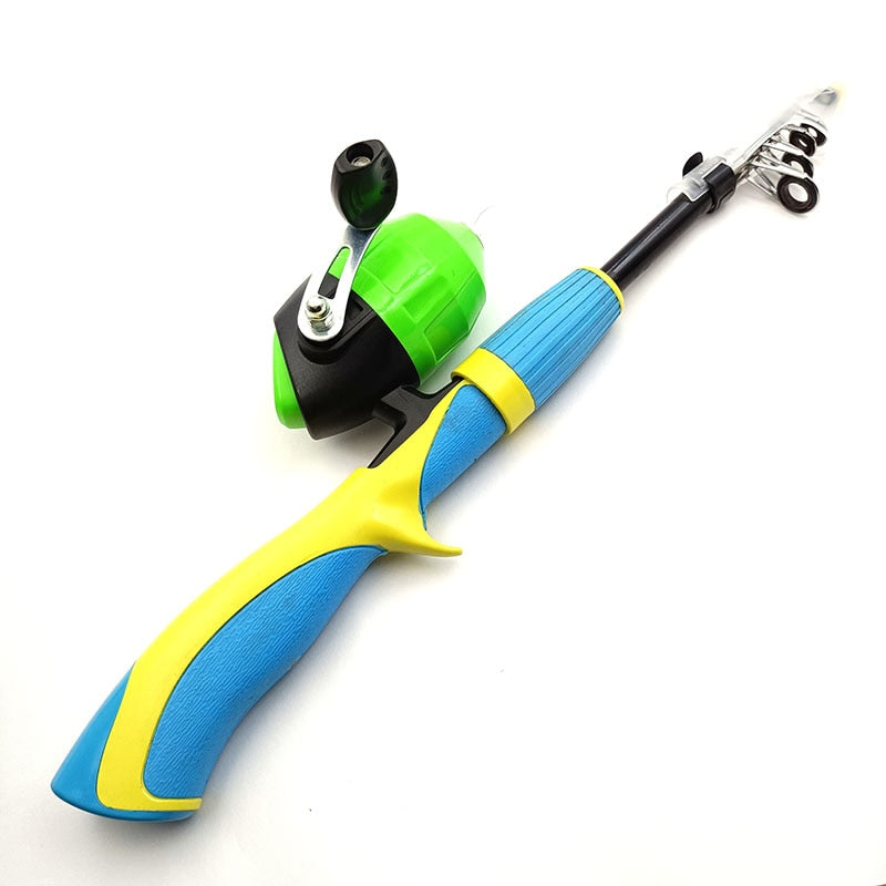 Carbon Fiber Rod Superhard Boat Ice Fly Lure Fishing Rod With High Quality Fishing Reel Fishing Tackle Set De Pesca 1.4m Length