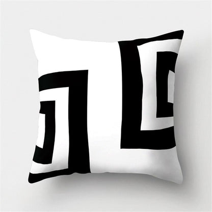 45x45cm Black White Geometric Cushion Cover Car Pillowcase Sofa Cushions Decorative Pillowcover Home Decor Pillow Cases