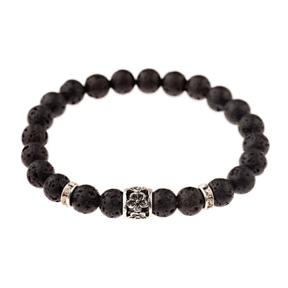 Buddhism Yoga Balance Bracelet Men Bileklik Black Matte Natural Stone Beads Bracelet for Women Braclet Jewelry AB216