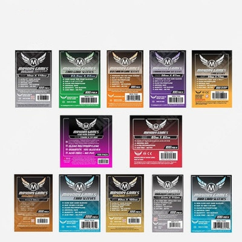 200pcs/Lot Mayday Mini Cards Sleeves 41x6356x 87 Large Size Card Sleeves Clear Cards Protector Pack Case Holder Board Game Catan
