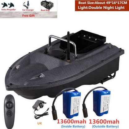 Smart Fixed Speed Cruise Radio Remote Control Fishing Bait Boat 1.5KG 500M Dual Night Light Lure Fishing RC Bait Boat Fishing