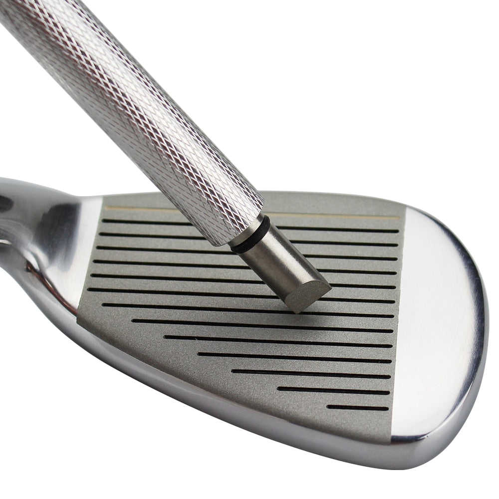 1pc Golf Wedge Iron Groove Sharpener Club Cleaner Cleaning Tool Square Golf Groove Cutter Tool Golf Training Aids