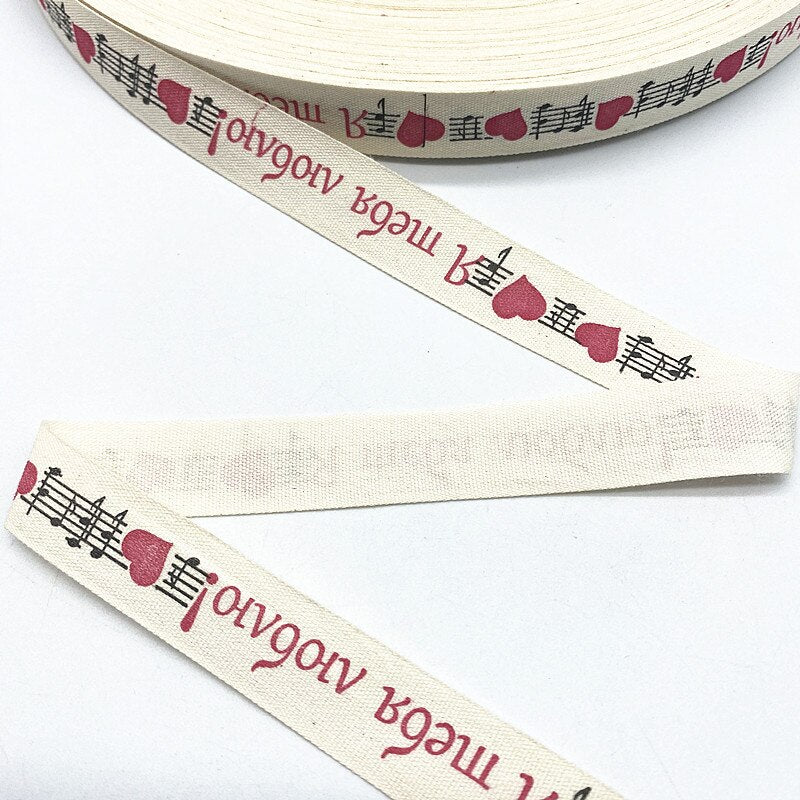 New 5yards 15mm Christmas Printed Polyester Cotton Ribbon DIY Wedding Christmas Party