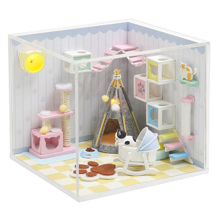 CUTEBEE Doll House Miniature DIY Dollhouse With Furnitures Wooden House Casa Diorama Toys for Children Birthday