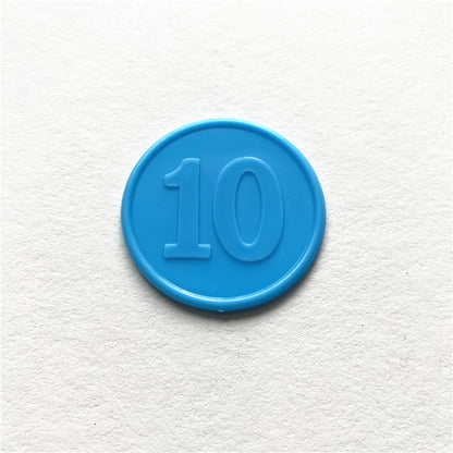 10pcs/Lots!Plastic Poker Chip for Gaming Tokens Plastic Coins Family Club Board Games Toy Creative for Children
