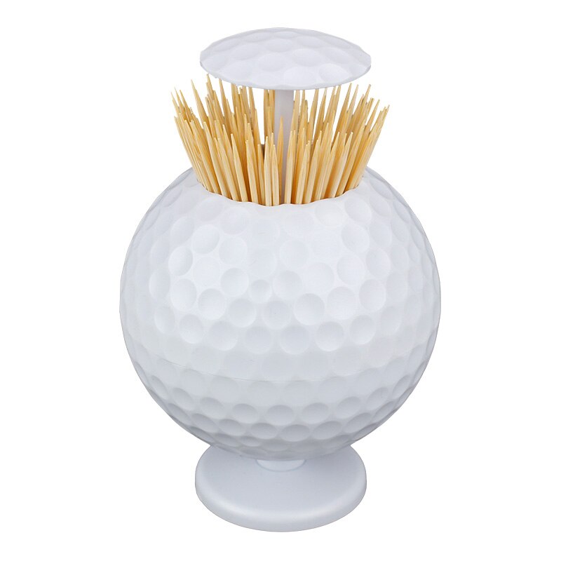 CRESTGOLF Golf Ball Shaped Automatic Pop-Up Toothpick Holder Novelty Golf Decoration