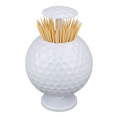CRESTGOLF Golf Ball Shaped Automatic Pop-Up Toothpick Holder Novelty Golf Decoration