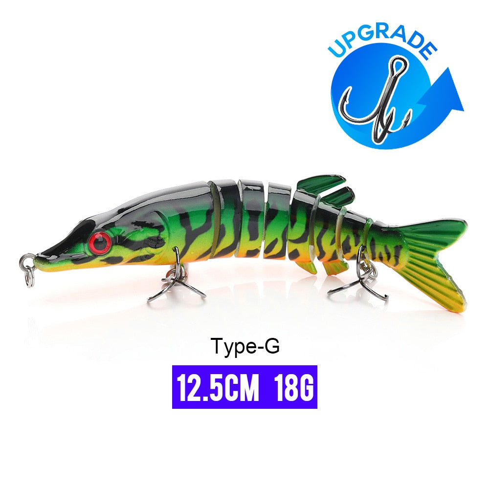 VTAVTA 10/14cm Sinking Wobblers Fishing Lures Jointed Crankbait Swimbait 8 Segment Hard Artificial Bait for Fishing Tackle Lure