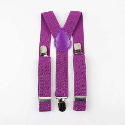 Solid Color Children Belt Baby Boys Suspenders Polyester Y-Back Braces Adjustable Elastic Kids