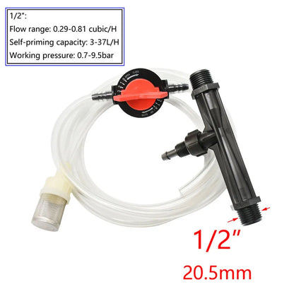 Venturi Fertilization System 3/4 1/2 Irrigation Venturi Automatic Fertilizer Injector Fertilizer Syringe 1set