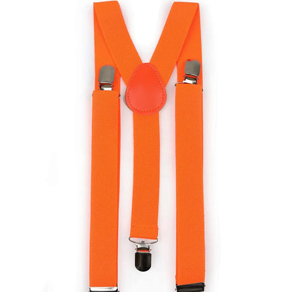 Solid Color Man's Belt Men Women Suspenders Polyester Y-Back Braces Adjustable Elastic