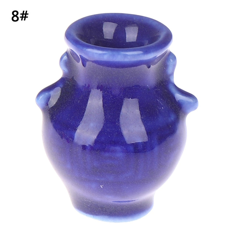 1/2/3/5/7/9pcs/Set Dollhouse Mini Ceramic Porcelain Vase Accessories Doll House Miniatures 1:12 Accessories Decorative Miniature