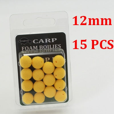 12/15pcs Carp Fishing Accessories Foam Boilies for Zig Rig Hair Chod Ronnie Rig Pop UP Boilies for Carp Fishing Tackle Equipment