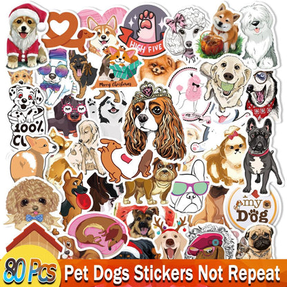 YAMIOW Anime Stickers Cartoon Animals Neon Light Butterfly Dogs Style Skateboard Sticker for Laptop Car Luggage Bicycle Guitar