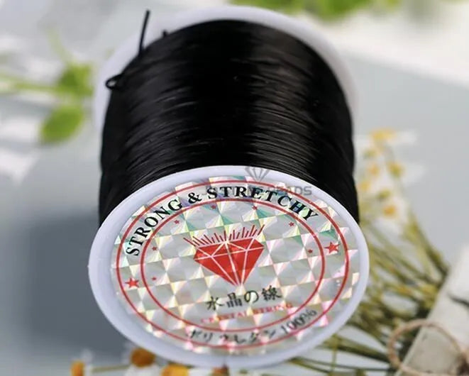 1Roll/35m 0.5mm Elastic Thread Cord String Round Crystal Line Nylon Rubber Stretchy Cord for Jewelry Making Beading Accessories
