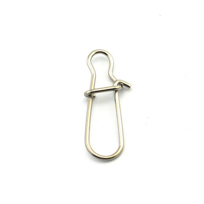 100pcs/Lot Stainless Steel Hook Lock Snap Swivel Solid Rings Safety Snaps Fishing Hooks Connector Fishing Tackle Tool