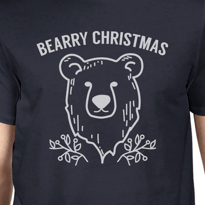 Bearry Christmas Bear Mens Navy Shirt