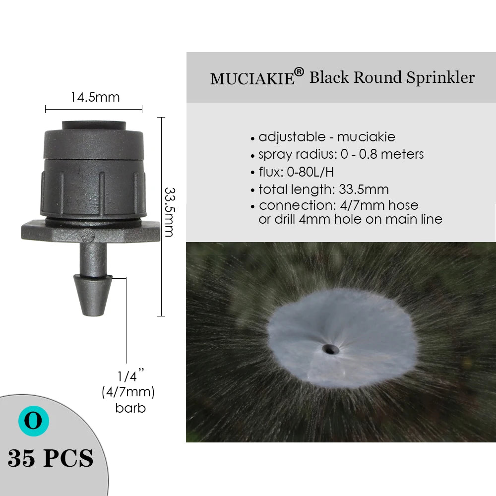 MUCIAKIE Variety Style Adjustable Irrigation Sprinkler Garden Emitters Stake Dripper Micro Spray Rotating Nozzle Watering Arrow
