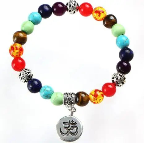 If ME F7 Chakra Bracelet Men Black Lava Healing Balance Beads Reiki Buddha Prayer Natural Stone Yoga Bracelet Women Jewel