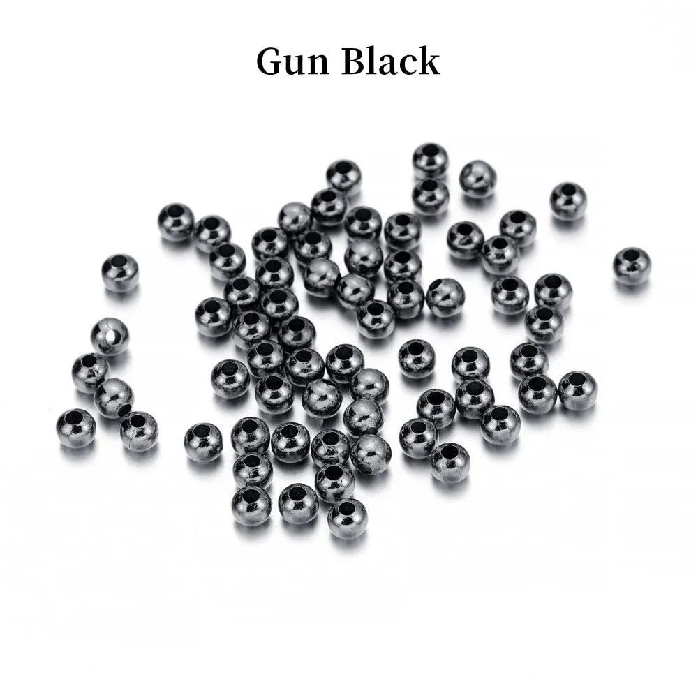 30-500pcs/Lot 2 2.5 3 4mm Gold Color Round Spacer Beads Ball End Seed Metal Bead for Jewelry Making Findings Accessories Supplie
