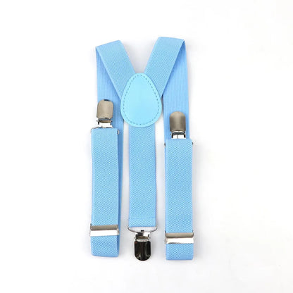 Solid Color Children Belt Baby Boys Suspenders Polyester Y-Back Braces Adjustable Elastic Kids
