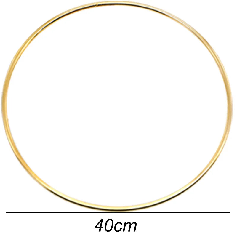 Eid Ramadan Wooden Hanging Ornaments for Ramadan Kareem DIY Wreath Supplies Islam Party Metal Ring Wreath Party Decorations
