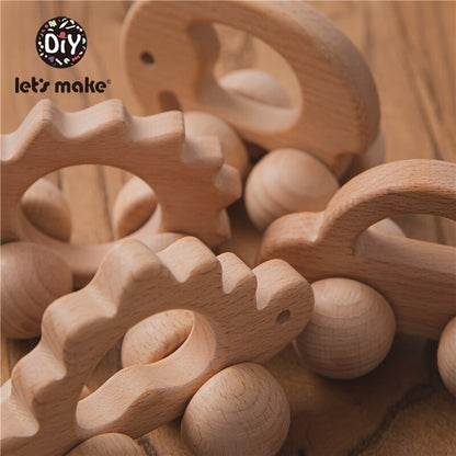 Wooden Toy Car Shape Organic Beech for Babies Teether Kids Brain Game Toys Handmade Crafts Christmas Cognitive Infants Toys