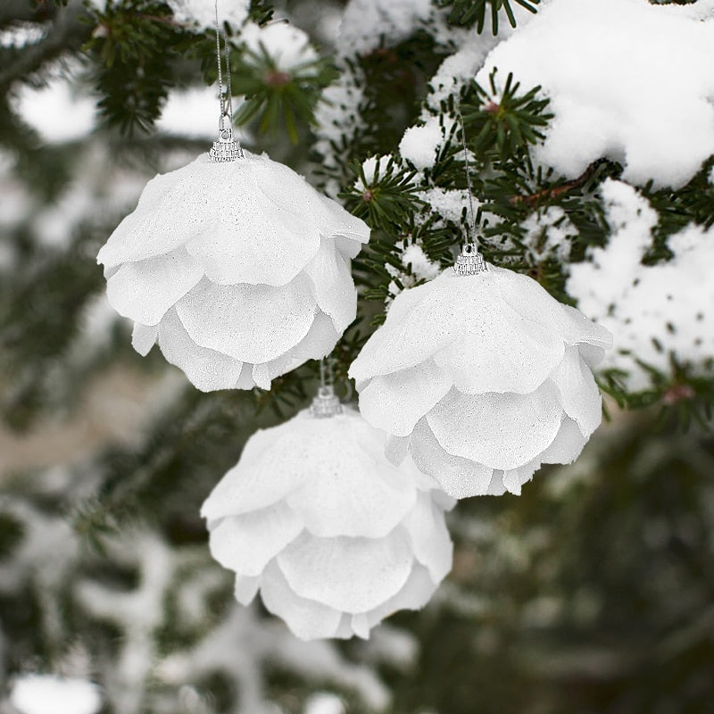 10/8/6cm Shatterproof White Foam Christmas Balls for Xmas Tree Decor Christmas Ornament Christmas Tree Decorations