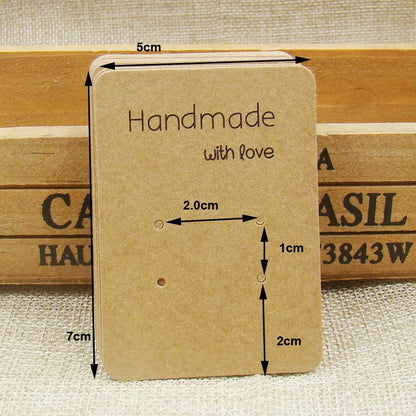 Mulit Size DIY Handmade  Jewelry Earring Packing Card Cute Stud/Drop Earring Display Card 100pcs Per Lot