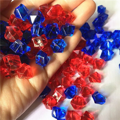 50PCS 14*11mm Acrylic Transparent Pawn Irregular Diamond Stone Chessman Game Pieces for Board Games Accessories 22 Colors