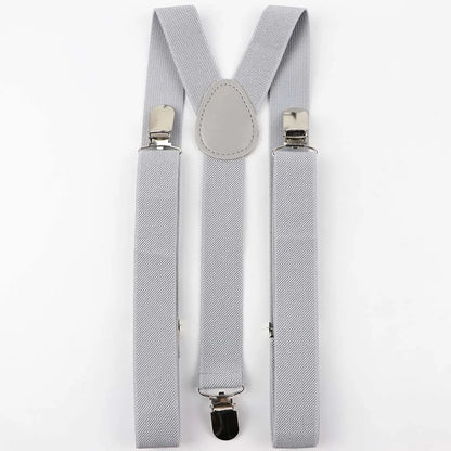 Solid Color Man's Belt Men Women Suspenders Polyester Y-Back Braces Adjustable Elastic