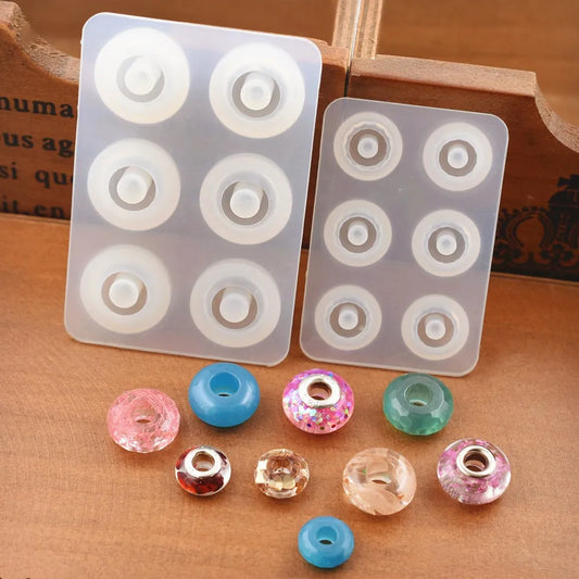 SNASAN Silicone Mold for 12mm 16mm Beads With Big Hole Jewelry Making Necklace Bracelet Bead Epoxy Resin Silicone Mould Handmade