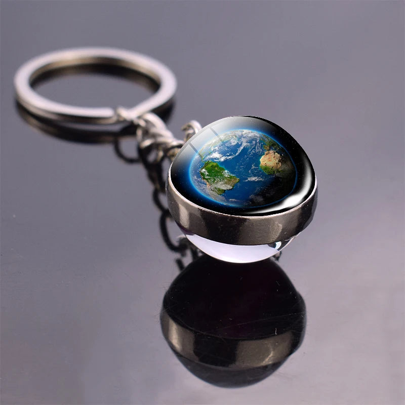 Vintage World Map Keychain Globe Earth Pendant Key Chain Americas Europe Australia Map Keychain Keyfob Christmas