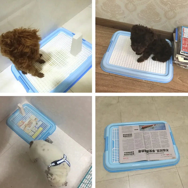 Reusable Puppy Dog Training Mesh Toilet Cat Dog Tray Pet Plastic Toilet Box Non-Slip Indoor Litter Box for Small Medium Dogs