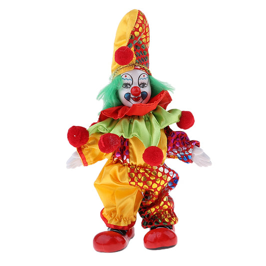 Vintage Clown Doll Standing Doll Children Christmas Home Decor Halloween Decoration for Kids