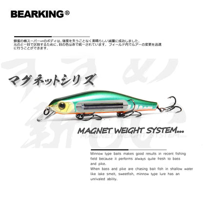 Bearking 11cm 17g Magnet Weight System Long Casting New Model Fishing Lures Hard Bait Dive 0.8-1.2m Quality Wobblers Minnow
