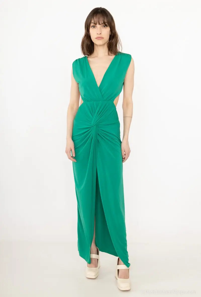 Bonnie Women's Backless Dress in Green