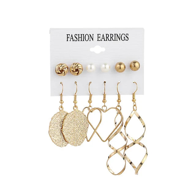 Crystal Simulated Pearl Earrings Set Women Jewelry Accessories Piercing Ball Stud Earring Kit Bijouteria Brincos