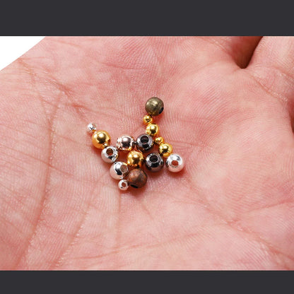 30-500pcs/Lot 2 2.5 3 4mm Gold Color Round Spacer Beads Ball End Seed Metal Bead for Jewelry Making Findings Accessories Supplie