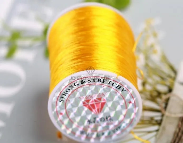 1Roll/35m 0.5mm Elastic Thread Cord String Round Crystal Line Nylon Rubber Stretchy Cord for Jewelry Making Beading Accessories