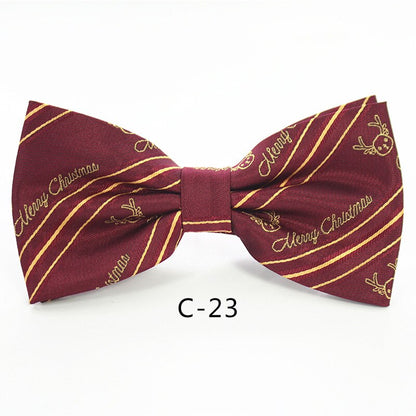 JEMYGINS Christmas Bow Ties for Mens Shirt  Snowflake Christmas Tree Pattern Men Silk Bow Tie  Christmas
