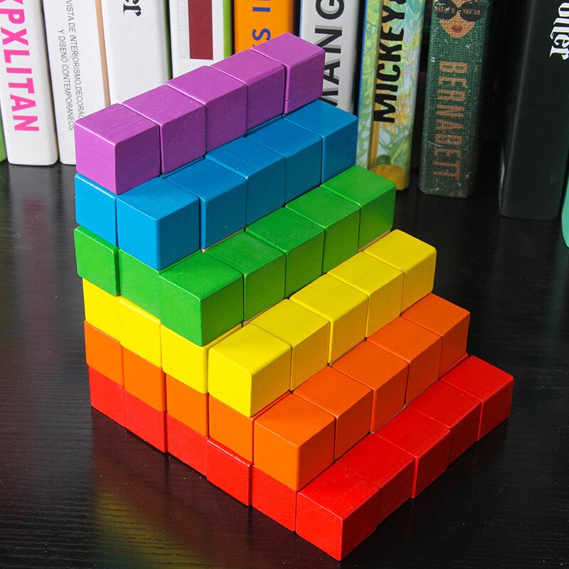 100pcs 1cm 1.5cm 2cm Colorful Wooden Cubes Wood Dices Board Games for Family and Kids Board Game 6 Colors