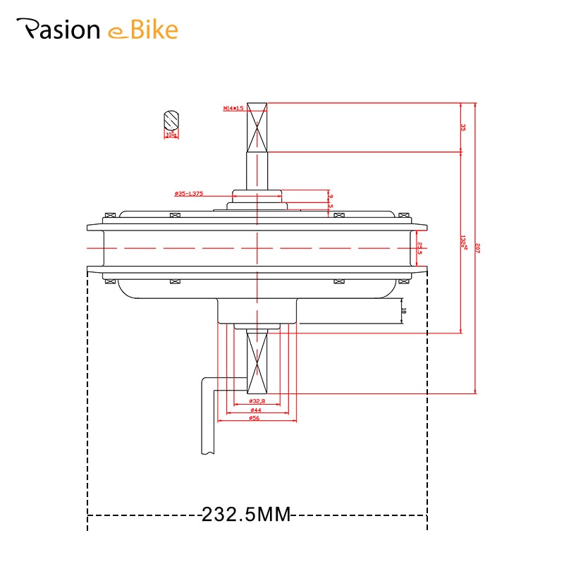 Paion Ebike  Motor 48V 1500W Hub Motor Brushless Electric Bike  Rear Motor Electric Bicycle / Cassette Hub Motor