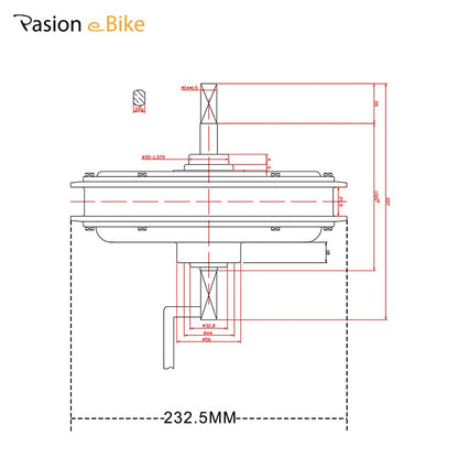 Paion Ebike  Motor 48V 1500W Hub Motor Brushless Electric Bike  Rear Motor Electric Bicycle / Cassette Hub Motor