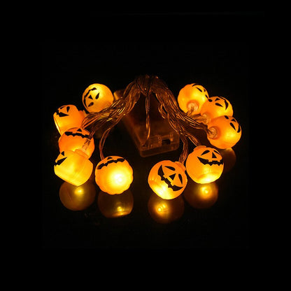 1.5M 10LED Halloween Horror Pumpkin Skull Led String Light Bat Ghost Outdoor Lamp Garland for Halloween Party Home Hanging Decor