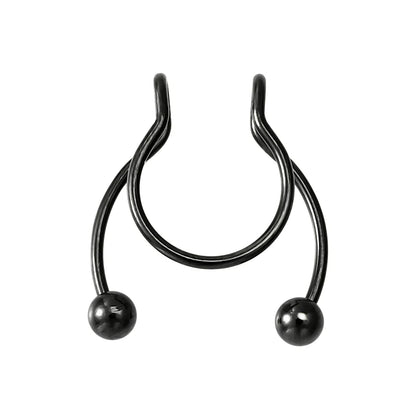 1-5pcs Steel 20G Dainty Faux Nose Rings Fake Septum Rings Hoop Nostril Piercing Fake Clip on Nose Rings Oreja Piercings Jewelry