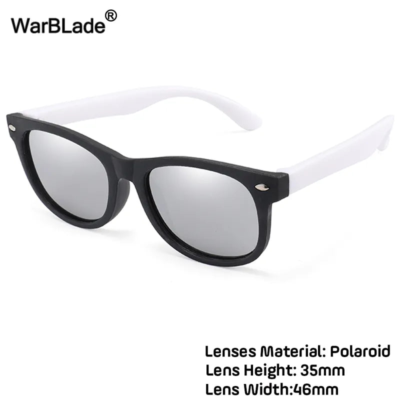 WarBlade Fashion Kids Sunglasses Children Polarized Sun Glasses Boys Girls Glasses Silicone Safety Baby Shades UV400 Eyewear