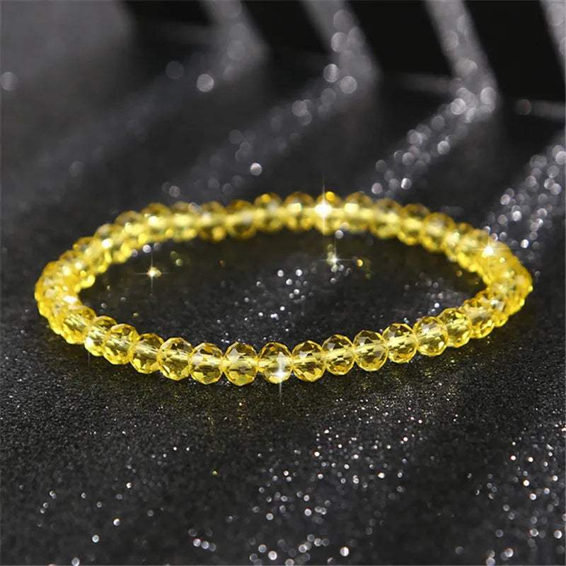 New Artificial Austria Crystal Bracelet Fashion Shiny Stone Beads Elasticity Rope Strand Bracelets for Women Jewelry