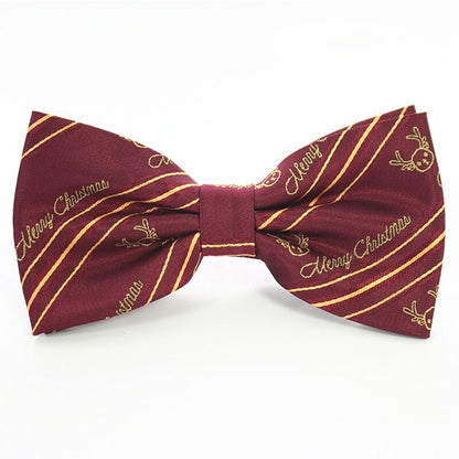 JEMYGINS Christmas Bow Ties for Mens Shirt  Snowflake Christmas Tree Pattern Men Silk Bow Tie  Christmas